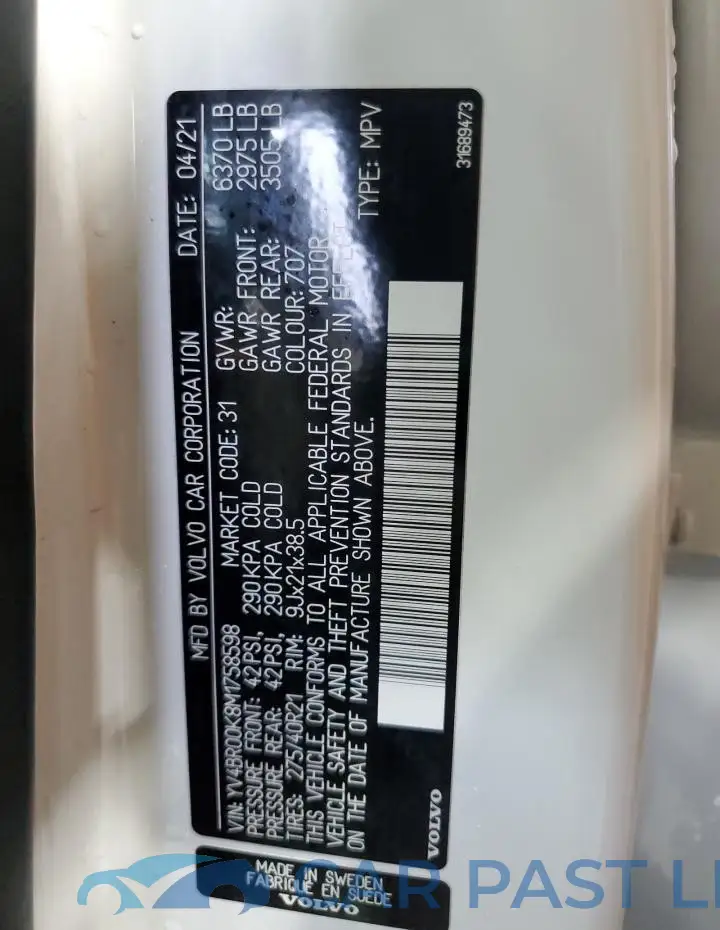 YV4BR00K8M1758598# 14