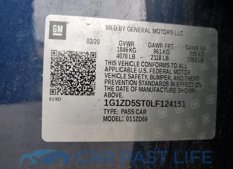 1G1ZD5ST0LF124151# 12