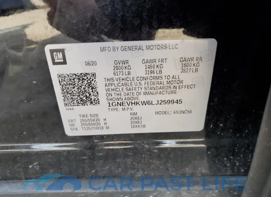 1GNEVHKW6LJ259945# 13