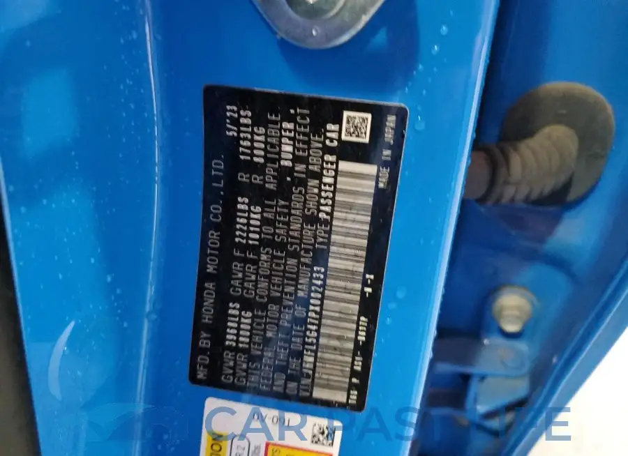JHMFL5G47PX002433# 12