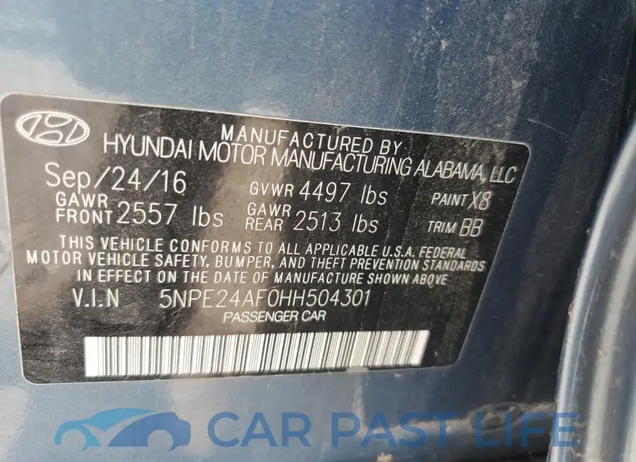 5NPE24AF0HH504301# 12