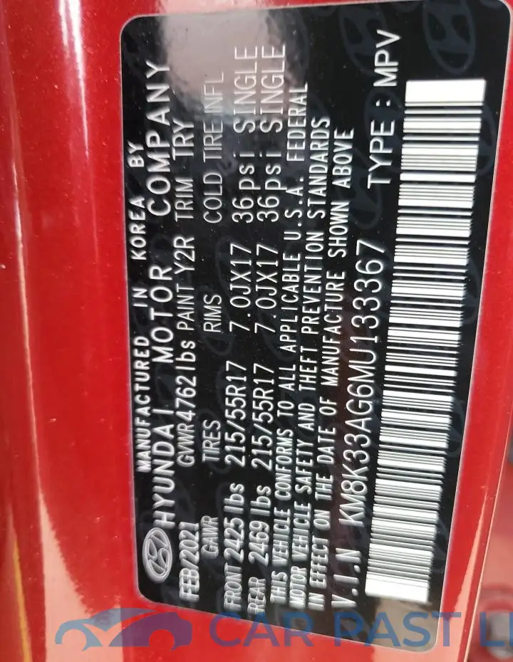 KM8K33AG6MU133367# 12