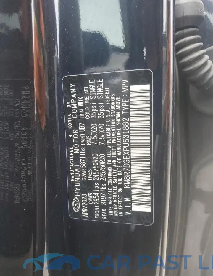 KM8R7DGEXPU631882# 13