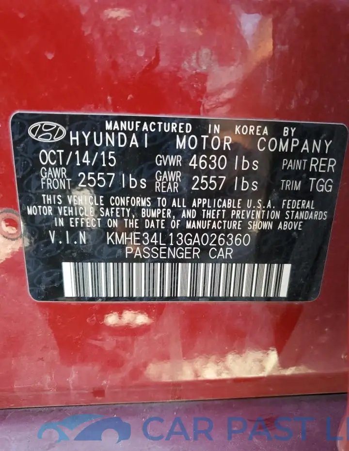 KMHE34L13GA026360# 12
