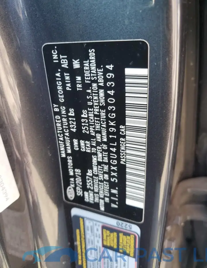 5XXGU4L19KG304394# 12