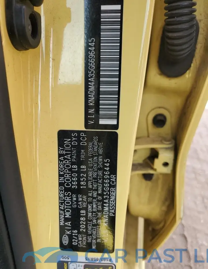 KNADM4A35G6696445# 12