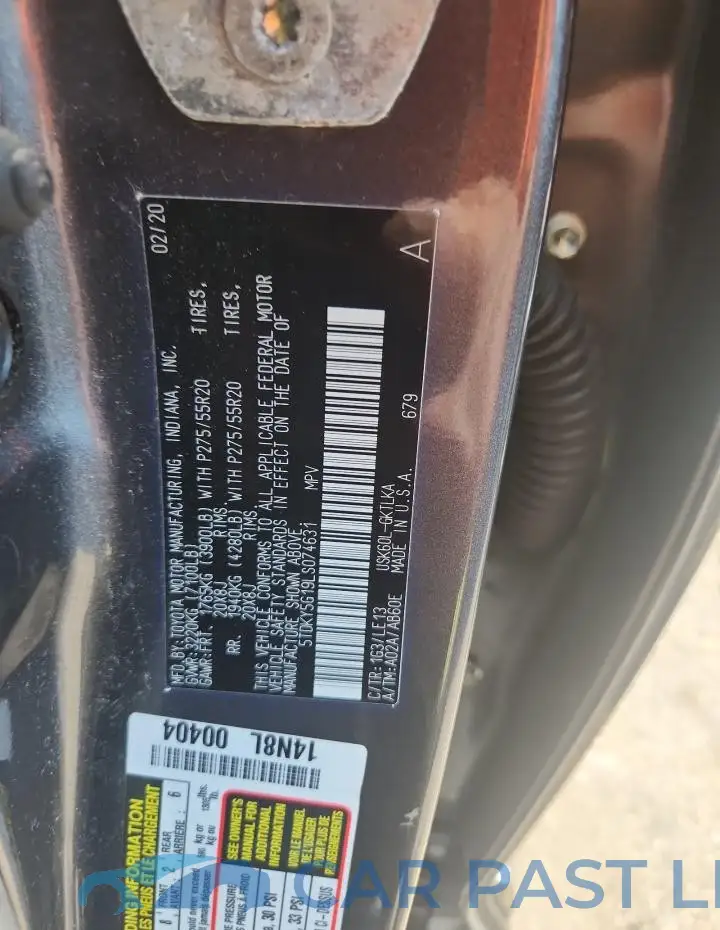 5TDKY5G19LS074631# 13
