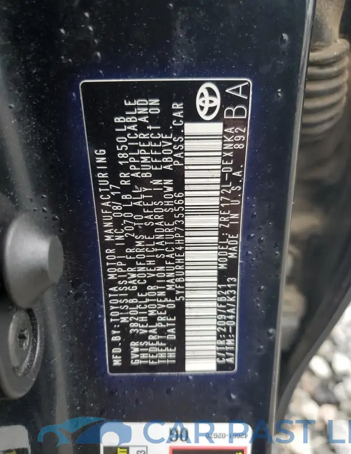 5YFBURHE4HP735566# 12