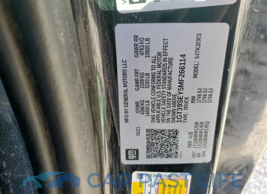 1GT39SEY5MF266114# 13