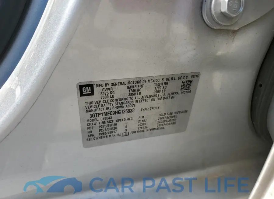 3GTP1MEC9HG126838# 12