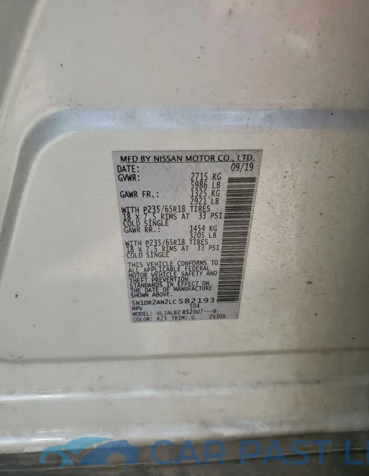 5N1DR2AN2LC582193# 12