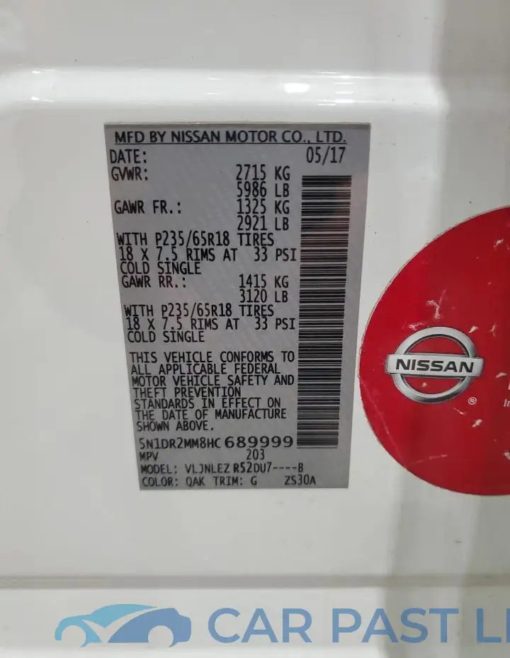 5N1DR2MM8HC689999# 13