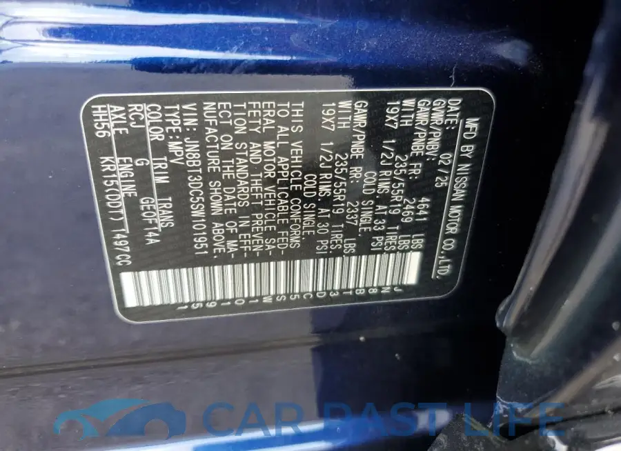 JN8BT3DC5SW101951# 13