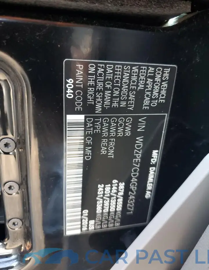 WDZPE7CD4GP243271# 13