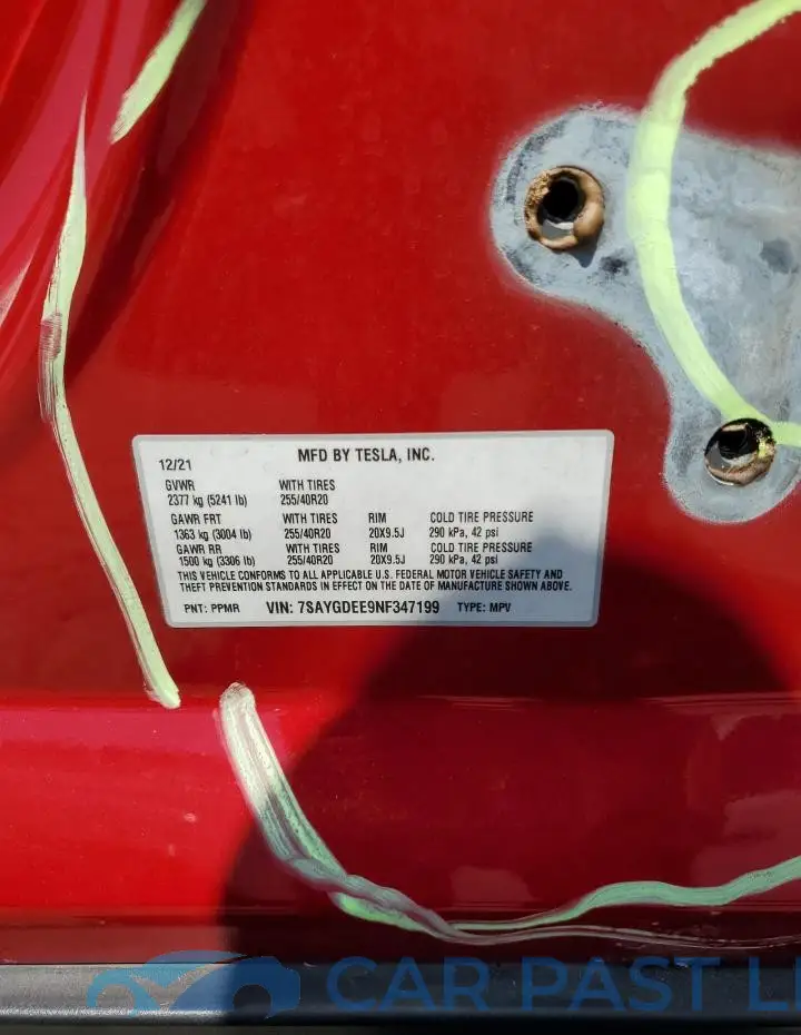 7SAYGDEE9NF347199# 13