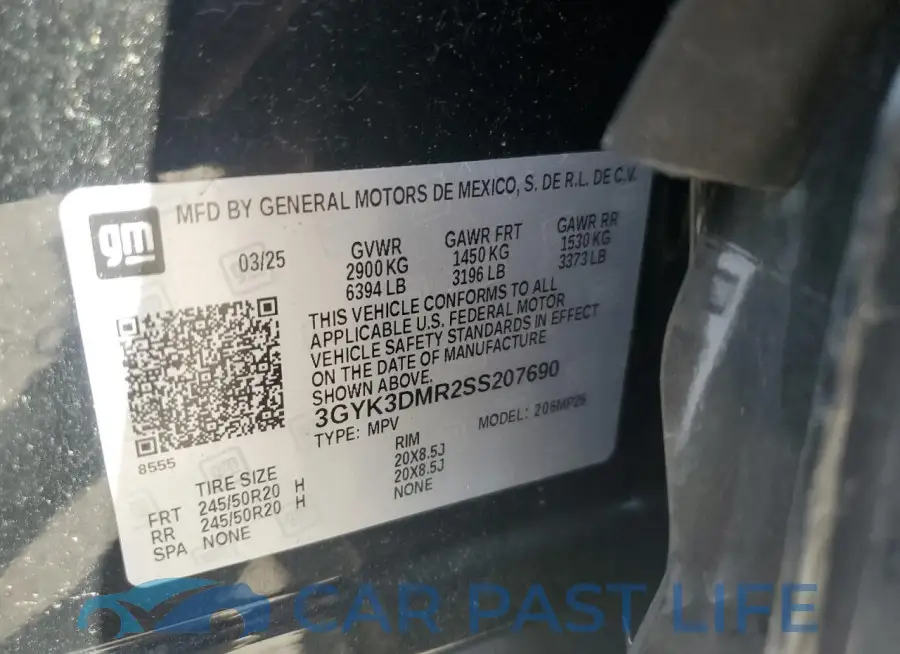 3GYK3DMR2SS207690# 12