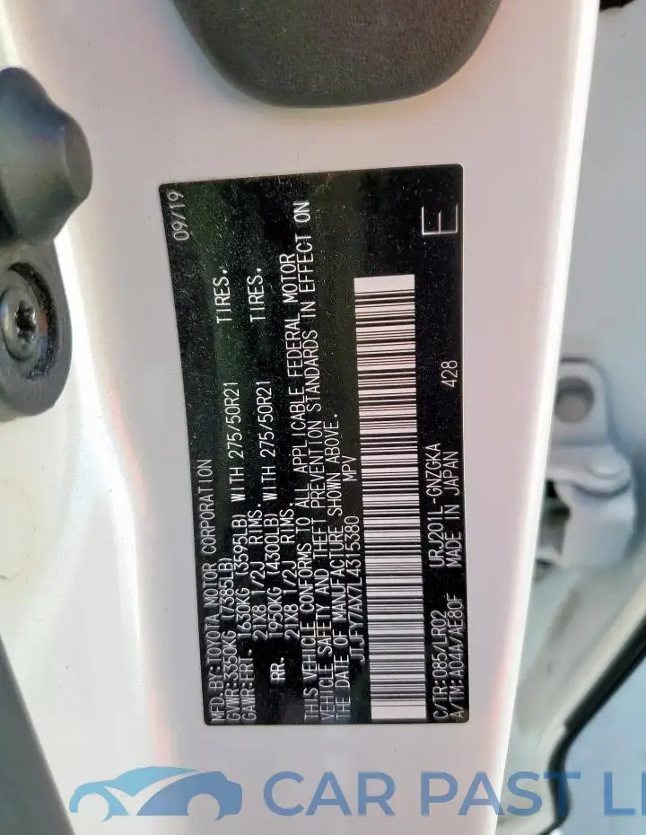JTJFY7AX7L4315380# 13