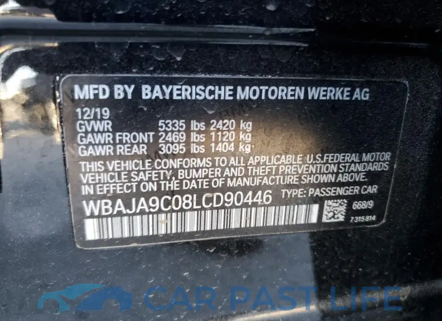 WBAJA9C08LCD90446# 13