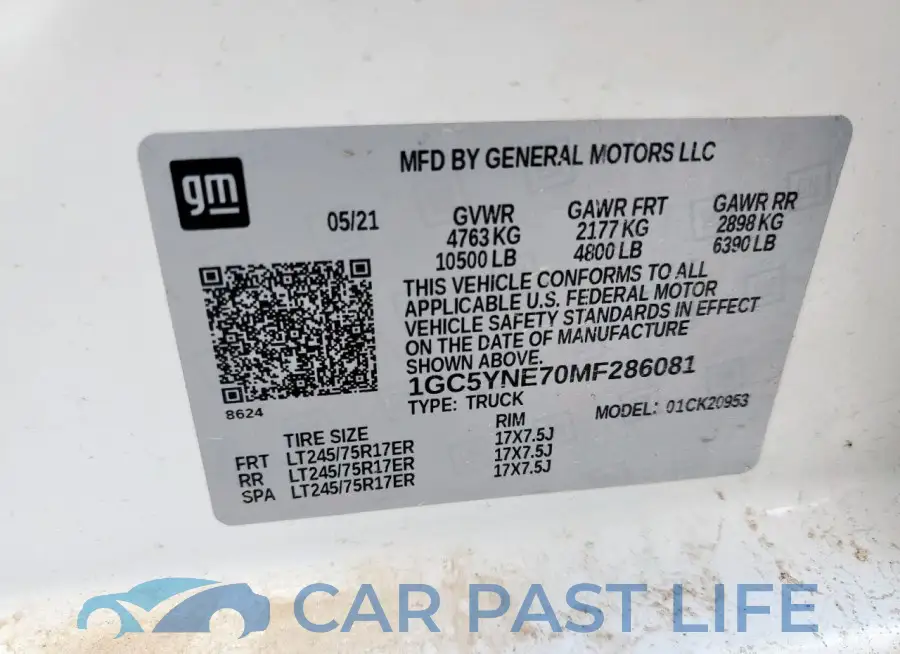1GC5YNE70MF286081# 12
