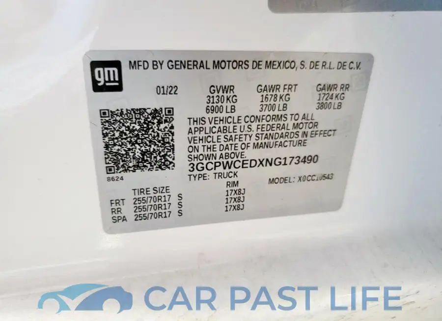 3GCPWCEDXNG173490# 12