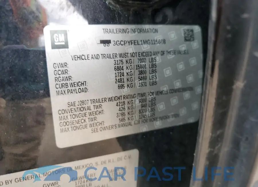 3GCPYFEL1MG115608# 13