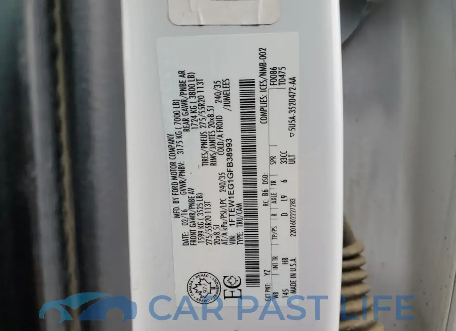 1FTEW1EG1GFB38993# 12