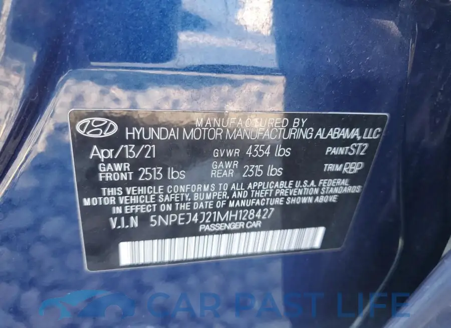 5NPEJ4J21MH128427# 13