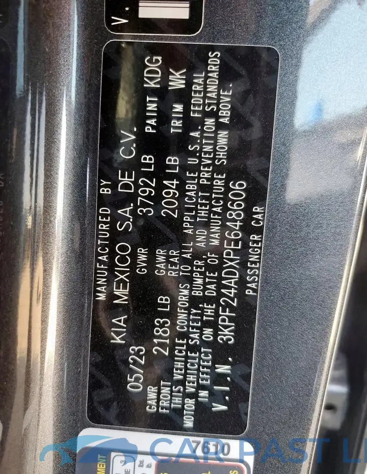3KPF24ADXPE648606# 13