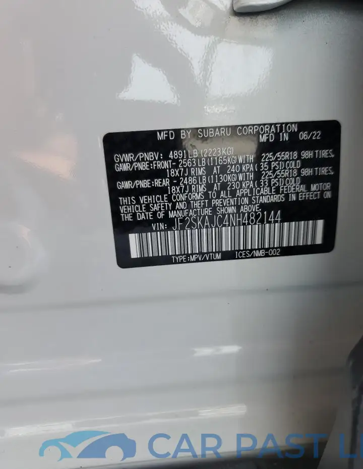 JF2SKAJC4NH482144# 14