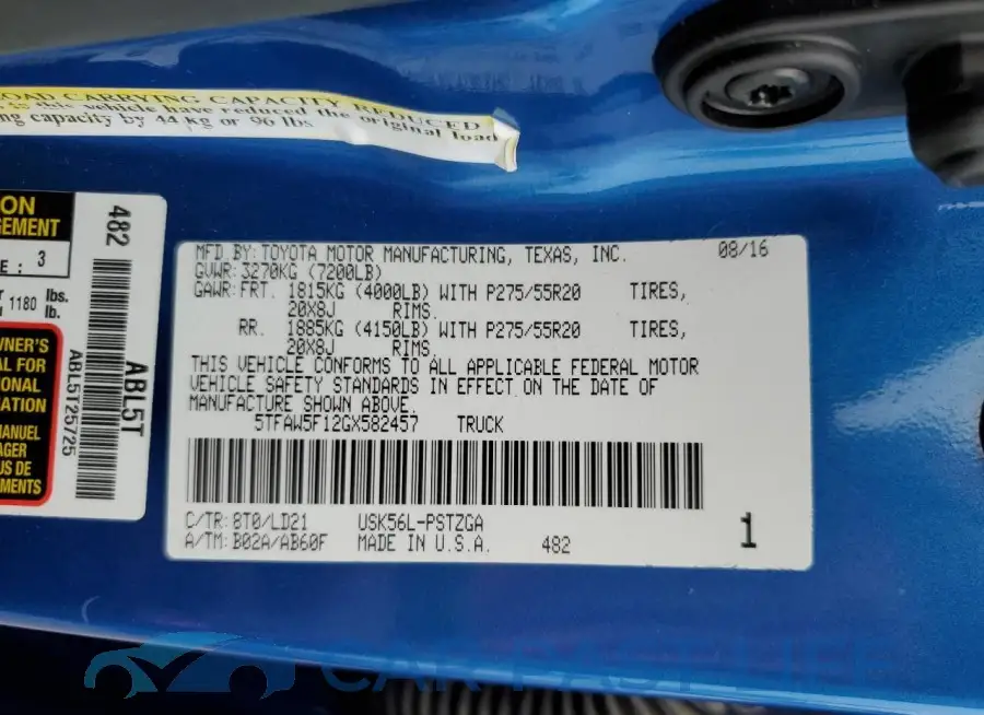5TFAW5F12GX582457# 12