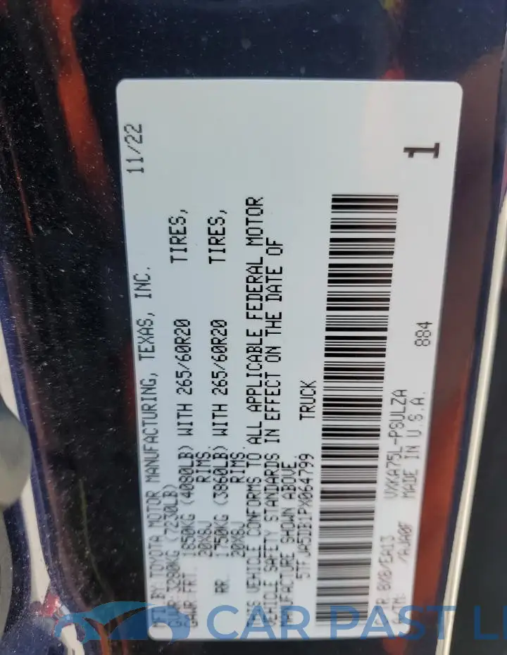 5TFJA5DB1PX064799# 13