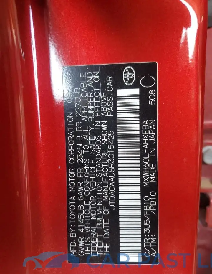 JTDACAAU8R3015425# 13