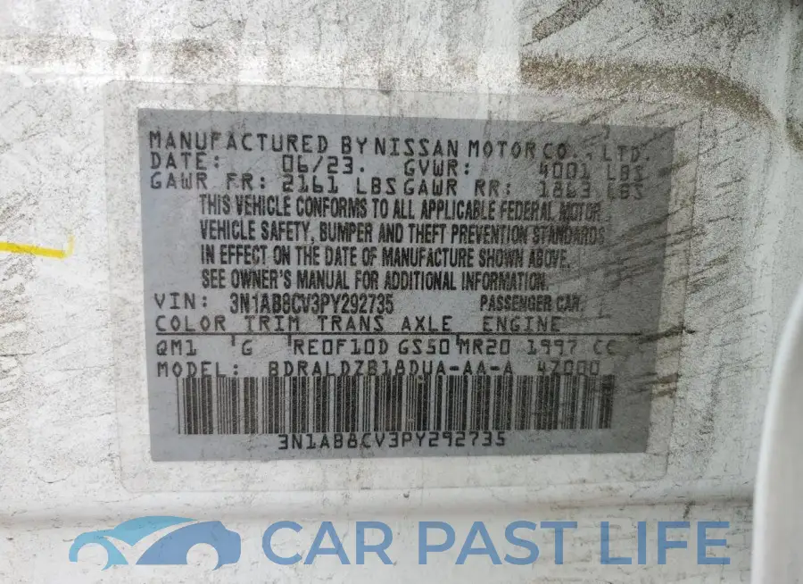 3N1AB8CV3PY292735# 12