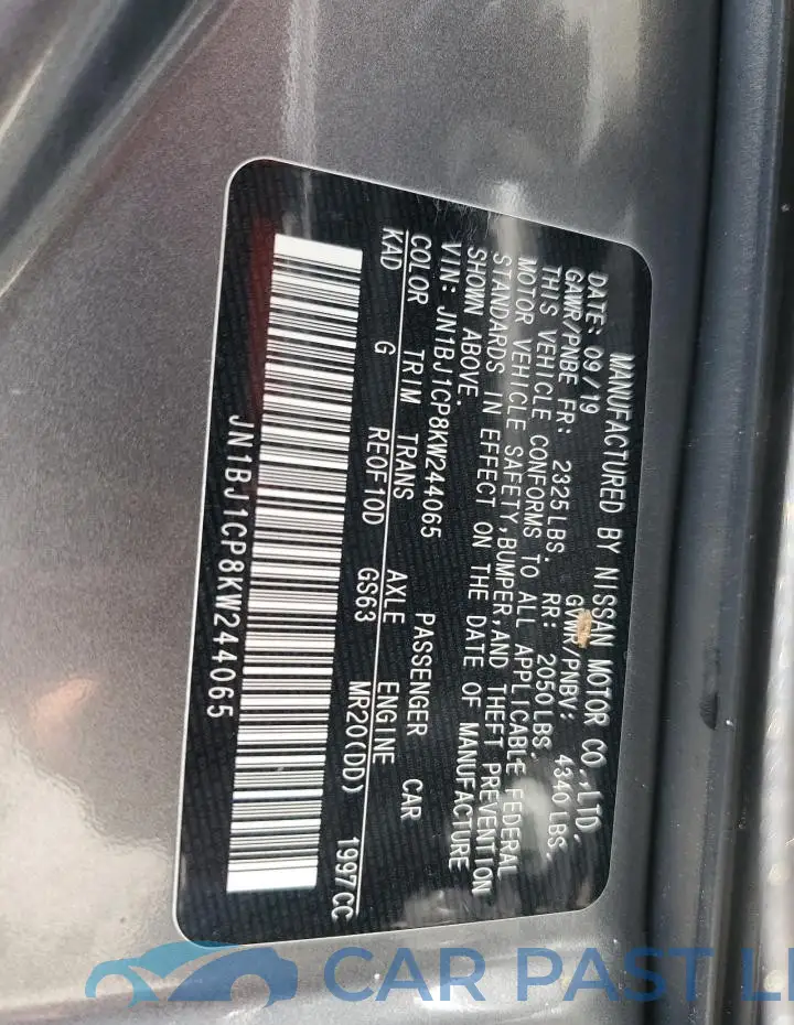 JN1BJ1CP8KW244065# 13