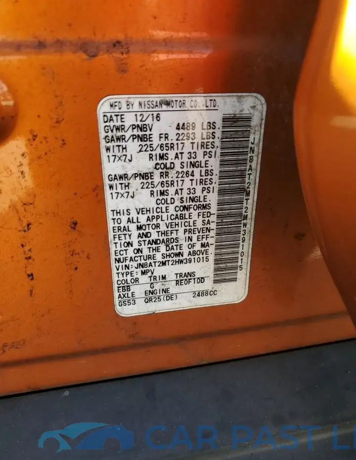 JN8AT2MT2HW391015# 13
