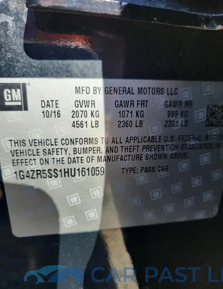 1G4ZR5SS1HU161059# 12