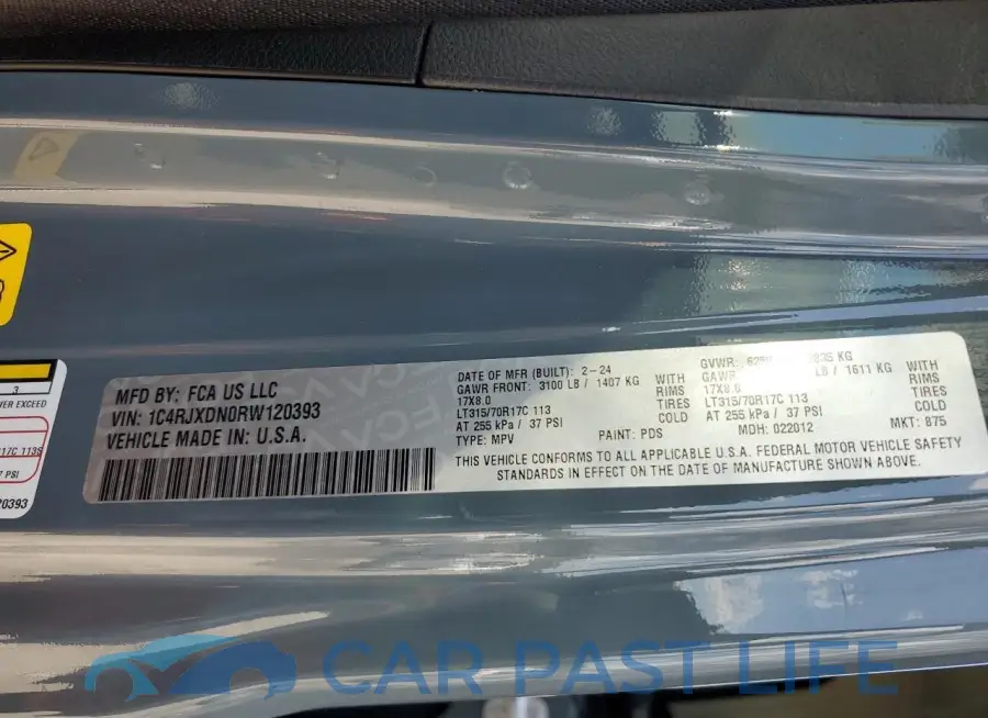 1C4RJXDN0RW120393# 13