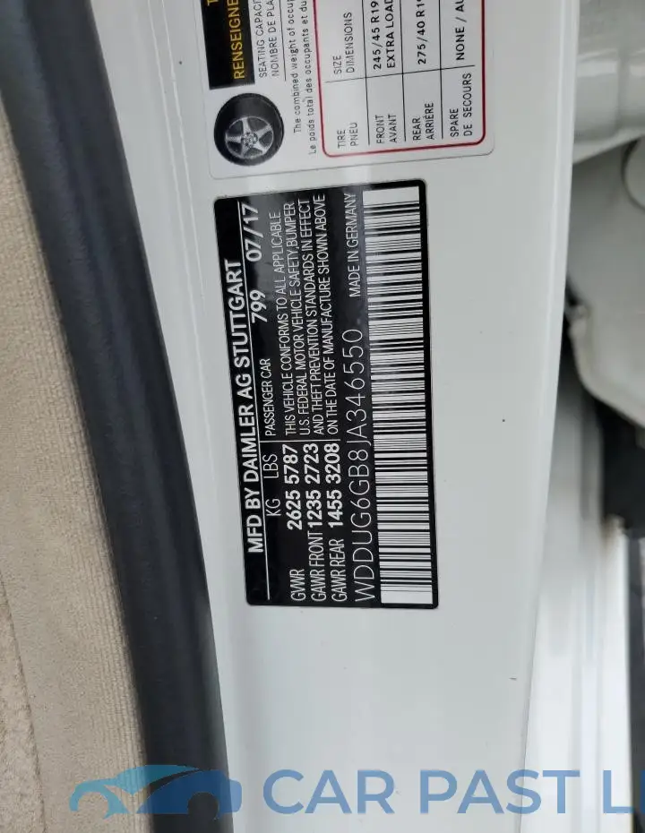 WDDUG6GB8JA346550# 12