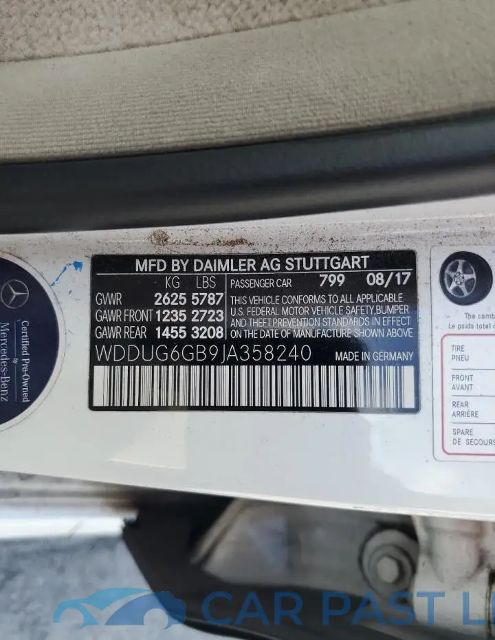 WDDUG6GB9JA358240# 12