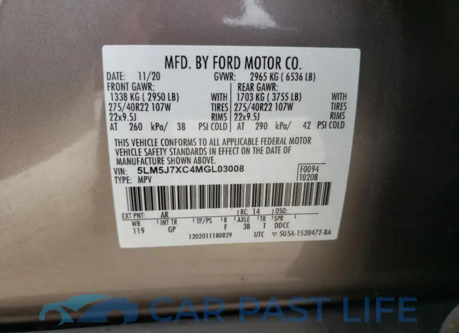 5LM5J7XC4MGL03008# 13