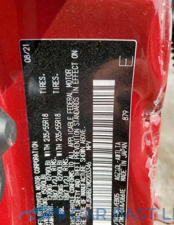 JTJSARBZ1M2203346# 13
