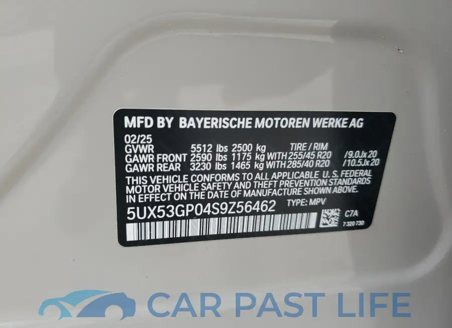 5UX53GP04S9Z56462# 14