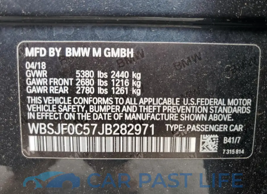 WBSJF0C57JB282971# 12
