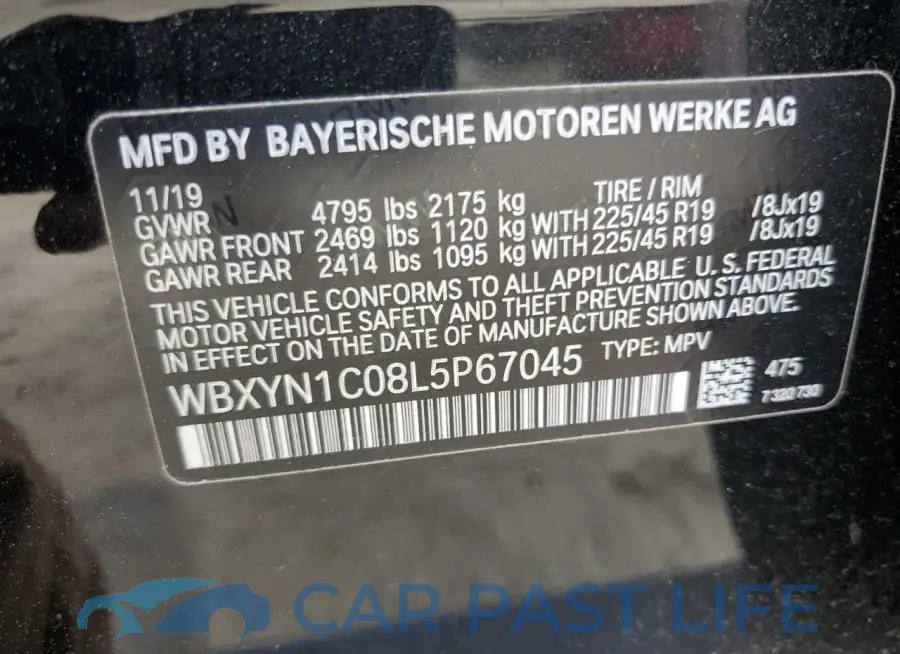 WBXYN1C08L5P67045# 14