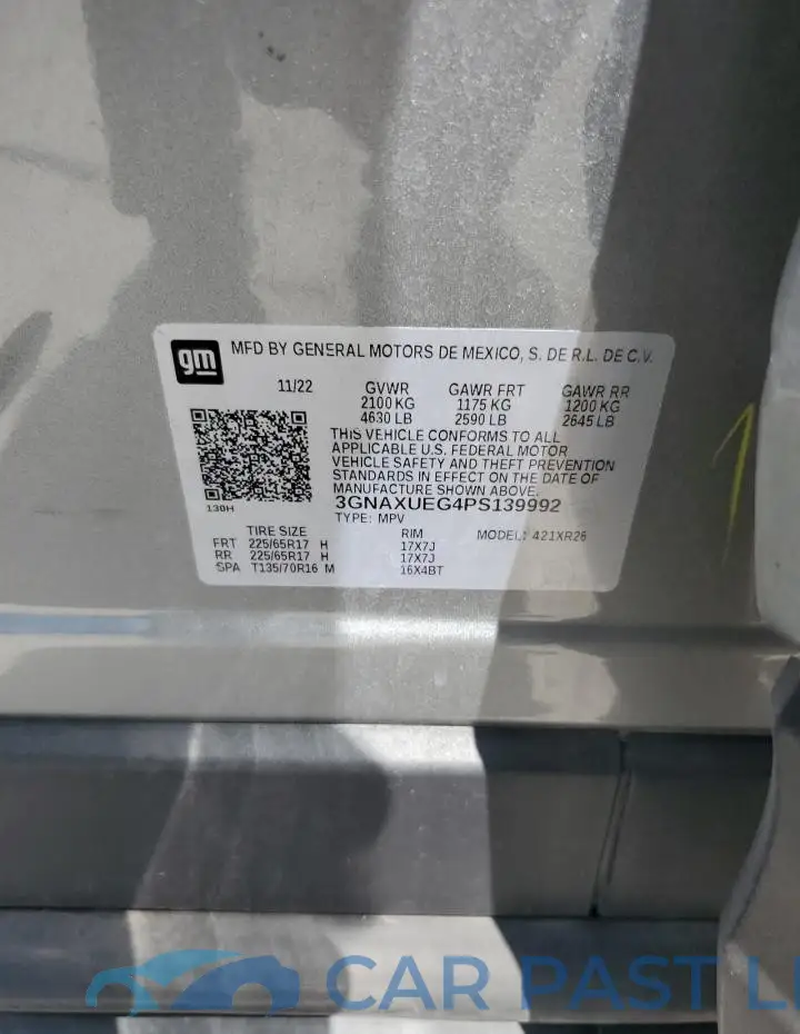 3GNAXUEG4PS139992# 13