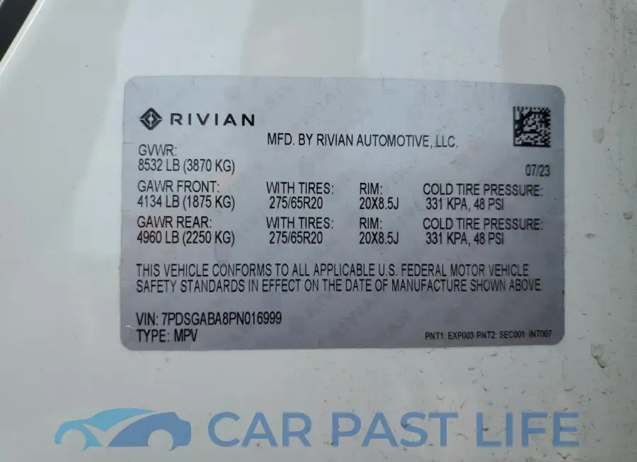 7PDSGABA8PN016999# 13