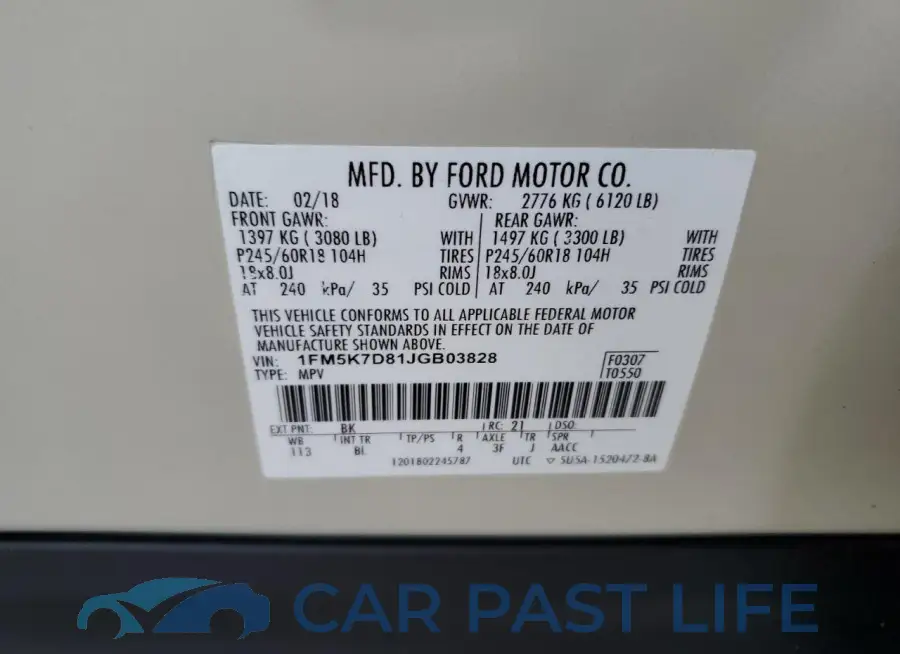 1FM5K7D81JGB03828# 14
