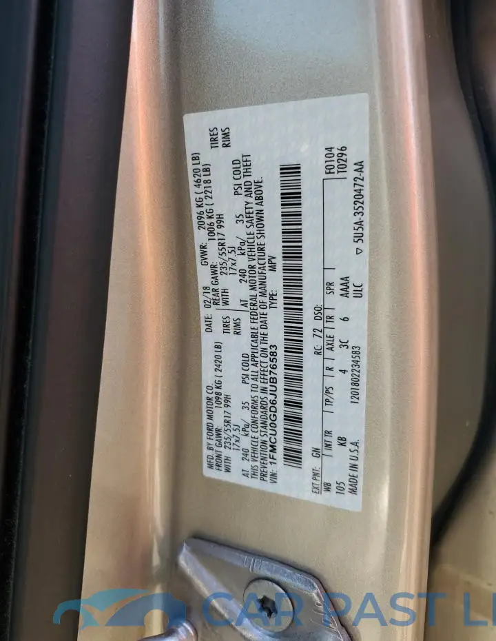 1FMCU0GD6JUB76583# 13