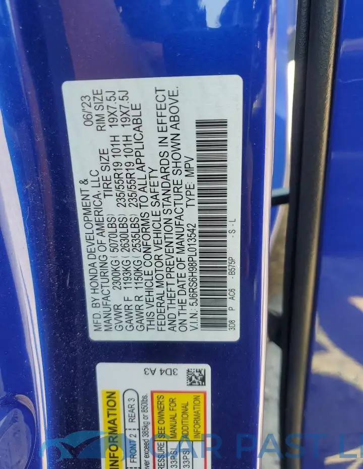 5J6RS6H98PL013542# 13