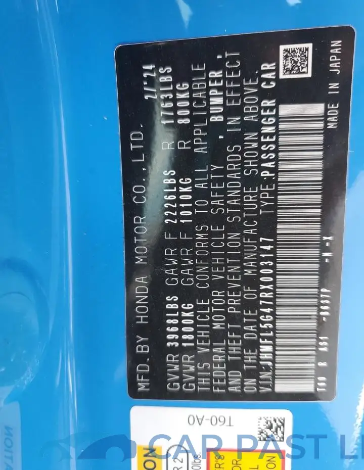 JHMFL5G47RX003147# 13